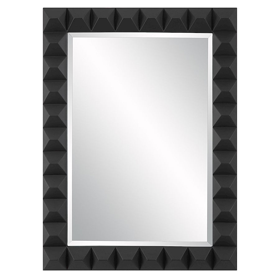 Uttermost Studded Black Mirror, Sleek Matte Black - 9941