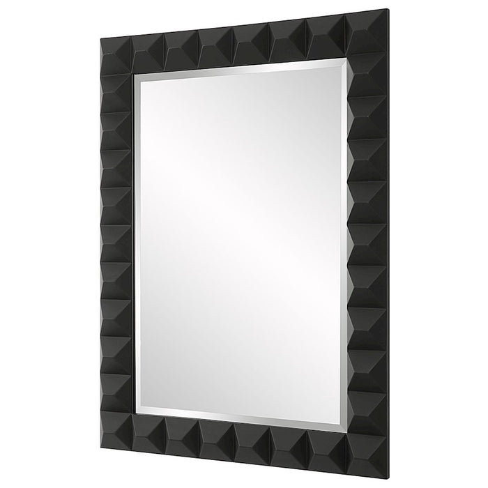 Uttermost Studded Black Mirror, Sleek Matte Black