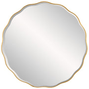 Uttermost Aneta Large Round Mirror, Aged Gold - 9943
