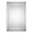 Haus Appeal Jenifer 36x24in Mirror | Frameless Beveled with Metal Corner Details | Entryway & Living Room Wall Mirror | 1in Bevel, 24x36in | Model W00401