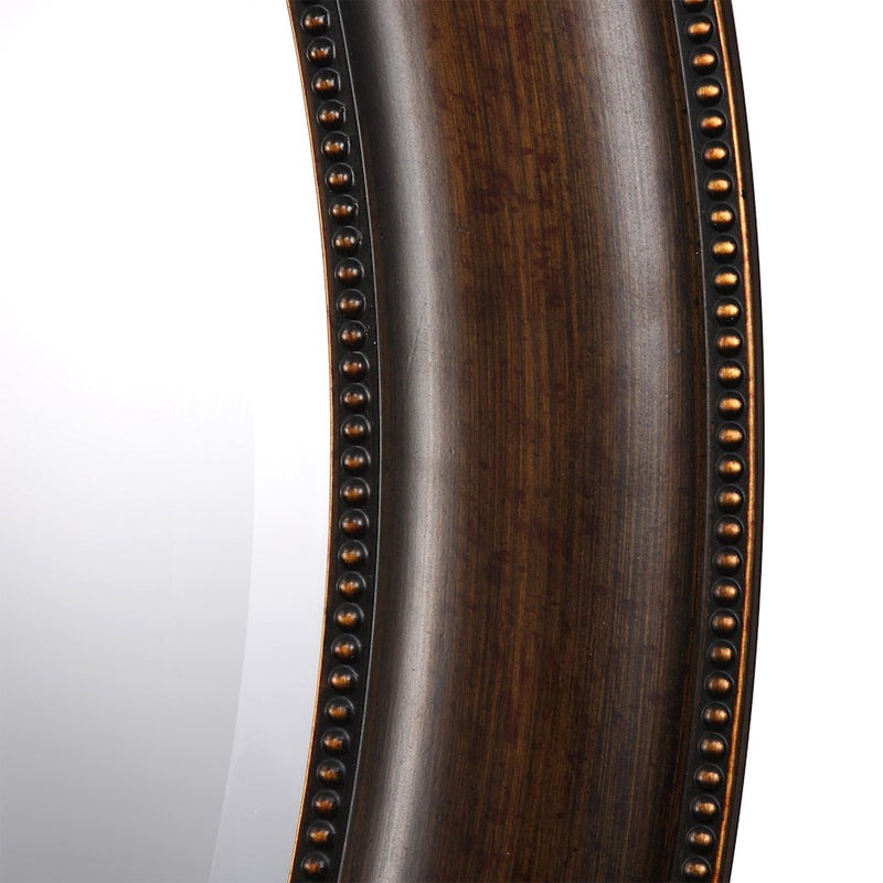 Haus Appeal Madeline 29x22in Oval Mirror | Dark Bronze & Antique Gold Polystyrene | Entryway & Living Room Accent | 1in Bevel, Vert/Horiz Hang | Model W00425