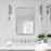 Haus Appeal Miranda 30x20in Wall Mirror | Burnished Silver Leaf Metal Frame | 30 x 20 x 2.12 in | Vertical or Horizontal Hang | Model W00451