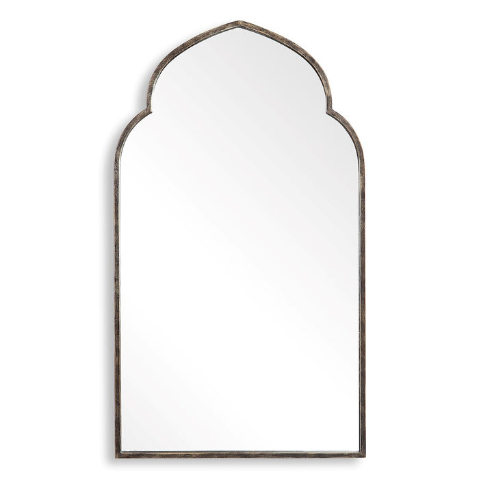 Haus Appeal Othello 38x22in Wall Mirror | Moroccan Dark Bronze & Gold Iron Frame | Entryway & Living Room Accent Mirror | 22 x 38 x 1.25 in| Model W00452