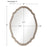 Haus Appeal Harriet 24x34in Wall Mirror | Resembles Natural Wood with Light Ivory Distressing | Entryway & Powder Room Mirror| 24 x 34 x 1.5 in | Model W00456