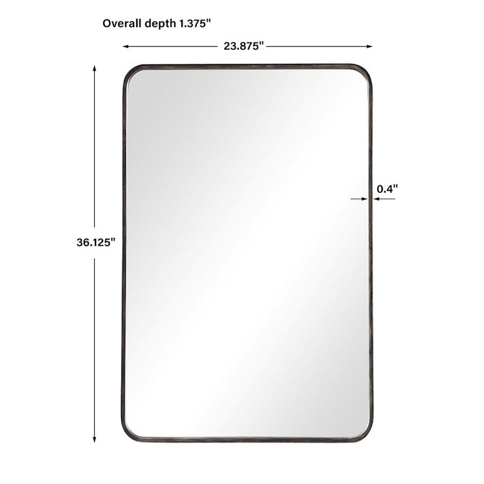 Haus Appeal Georgia 36x24in Wall Mirror | Dark Bronze & Gold Metal | 36.12 x 23.88 x 1.38 in, Vertical or Horizontal Mount | Model W00460