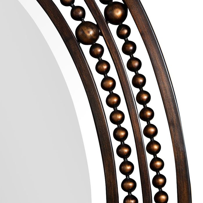 Haus Appeal Danbury 34x24in Wall Mirror | Distressed Oil Rubbed Bronze & Antique Gold Metal | 1in Bevel, Hangs Vertically or Horizontally | Model W00470