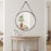Haus Appeal Groveland 30in Round Wall Mirror | Antique Bronze Metal & Faux Leather | Entryway & Powder Room Accent | 30 x 30 x 2 in, D-Ring | Model W00476