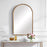 Haus Appeal Onnice 39x24in Arch Mirror | Antiqued Gold Leaf Iron Frame | Entryway & Powder Room Wall Mirror | 24 x 39 x 24 x 1.4 in | Model W00487