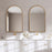 Haus Appeal Onnice 39x24in Arch Mirror | Antiqued Gold Leaf Iron Frame | Entryway & Powder Room Wall Mirror | 24 x 39 x 24 x 1.4 in | Model W00487