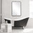 Haus Appeal Urbandique 38x24in Mirror | Contemporary Satin Black Iron & Glass | Entryway & Bedroom Accent | Rounded Corners | Model W00488