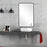 Haus Appeal Urbandique 38x24in Mirror | Contemporary Satin Black Iron & Glass | Entryway & Bedroom Accent | Rounded Corners | Model W00488