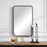 Haus Appeal Urbandique 38x24in Mirror | Contemporary Satin Black Iron & Glass | Entryway & Bedroom Accent | Rounded Corners | Model W00488