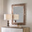 Haus Appeal Kenji 37x31in Mirror | Ornate Natural MDF Frame | Entryway & Bathroom Wall Mirror | 30.5 x 36.5 x 0.7 in, Vertical or Horizontal | Model W00489