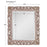 Haus Appeal Kenji 37x31in Mirror | Ornate Natural MDF Frame | Entryway & Bathroom Wall Mirror | 30.5 x 36.5 x 0.7 in, Vertical or Horizontal | Model W00489