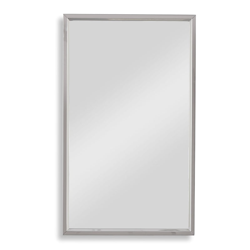Haus Appeal Designs Founder 30x18in Wall Mirror | Stainless Steel Frame | Entryway & Bathroom Accent | 30 x 18 x 0.91 in, Vertical Mount | Model W00493