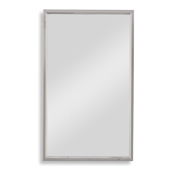 Haus Appeal Designs Founder 30x18in Wall Mirror | Stainless Steel Frame | Entryway & Bathroom Accent | 30 x 18 x 0.91 in, Vertical Mount | Model W00493