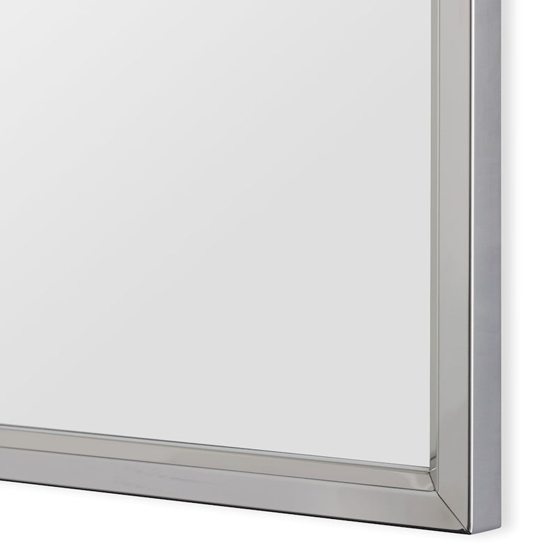 Haus Appeal Designs Founder 30x18in Wall Mirror | Stainless Steel Frame | Entryway & Bathroom Accent | 30 x 18 x 0.91 in, Vertical Mount | Model W00493