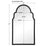 Haus Appeal Hadley 37x21in Arch Top Wall Mirror | Satin Black Iron Frame | Entryway & Bathroom Accent | 21 x 37 x 0.88 in, Vertical Mount | Model W00494