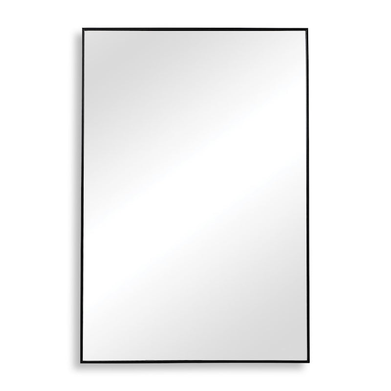 Haus Appeal Charles River 31x21in Mirror | Black Polystyrene Frame | Bathroom & Entryway Wall Mirror | 31 x 21 x 1.22 in | Model W00498