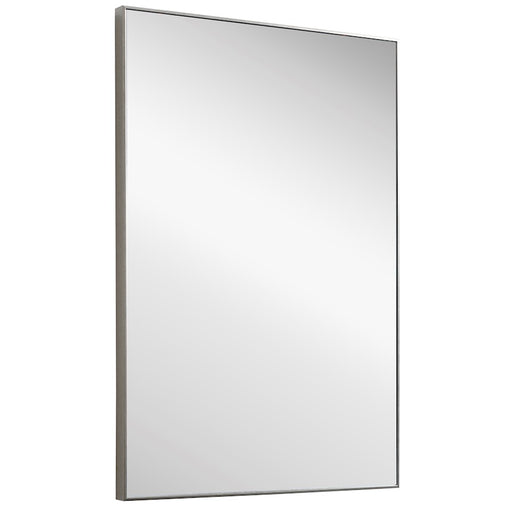 Haus Appeal Sawyer 31x21in Wall Mirror | Thin Silver Polystyrene Frame | Entryway & Bathroom Accent | Hang Vertical or Horizontal | Model W00501