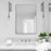 Haus Appeal Sawyer 31x21in Wall Mirror | Thin Silver Polystyrene Frame | Entryway & Bathroom Accent | Hang Vertical or Horizontal | Model W00501