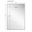 Haus Appeal Sawyer 31x21in Wall Mirror | Thin Silver Polystyrene Frame | Entryway & Bathroom Accent | Hang Vertical or Horizontal | Model W00501