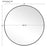 Haus Appeal Julius 34in Round Wall Mirror | Satin Black Aluminum Frame | Entryway & Bathroom Accent | 34 x 34 x 1.5 in | Model W00505
