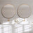 Haus Appeal Tatia 34in Round Wall Mirror | Brushed Gold Aluminum Frame | Foyer & Bathroom Accent Mirror | 34 x 34 x 1.5 in, Plain Mirror | Model W00512