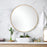 Haus Appeal Tatia 34in Round Wall Mirror | Brushed Gold Aluminum Frame | Foyer & Bathroom Accent Mirror | 34 x 34 x 1.5 in, Plain Mirror | Model W00512