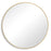 Haus Appeal Tatia 34in Round Wall Mirror | Brushed Gold Aluminum Frame | Foyer & Bathroom Accent Mirror | 34 x 34 x 1.5 in, Plain Mirror | Model W00512