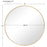 Haus Appeal Tatia 34in Round Wall Mirror | Brushed Gold Aluminum Frame | Foyer & Bathroom Accent Mirror | 34 x 34 x 1.5 in, Plain Mirror | Model W00512
