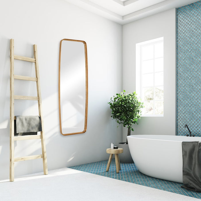 Haus Appeal Debut 60x21in Mirror | Gold Leaf Metal Frame | Entryway & Living Room Accent Mirror | 60 x 21 x 2 in, Vertical Mount | Model W00517