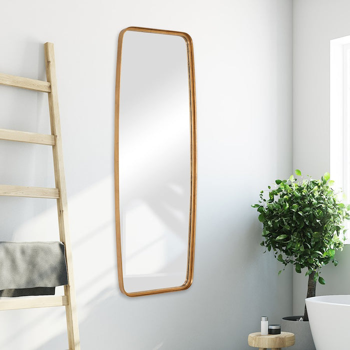 Haus Appeal Debut 60x21in Mirror | Gold Leaf Metal Frame | Entryway & Living Room Accent Mirror | 60 x 21 x 2 in, Vertical Mount | Model W00517