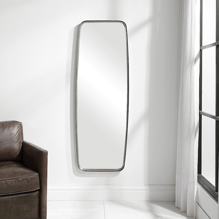 Haus Appeal Effie 60x21in Mirror | Silver Leaf Iron Frame | Full-Length Dressing & Entryway Mirror | 60 x 21 x 2 in, Vertical Mount | Model W00518