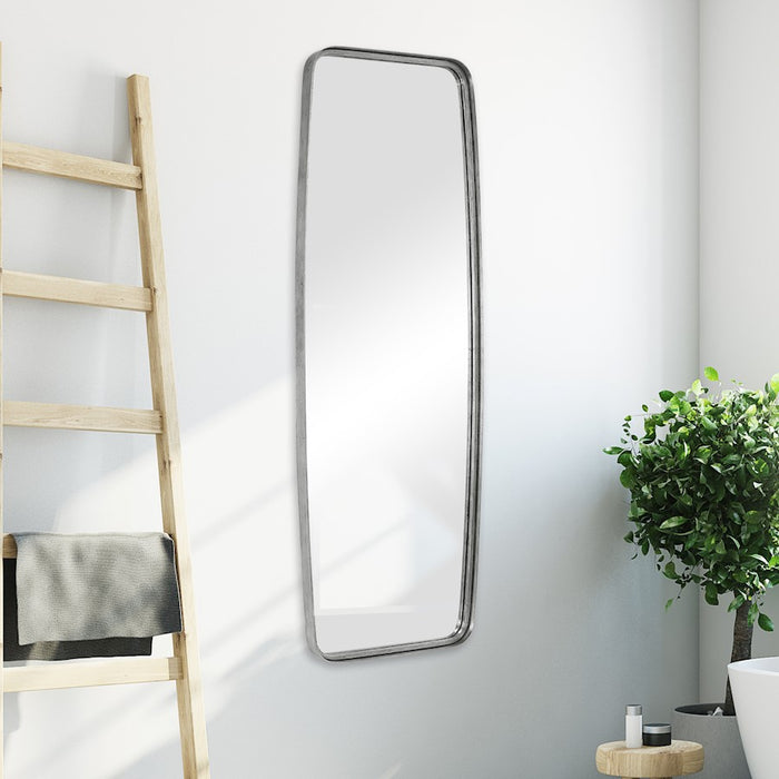 Haus Appeal Effie 60x21in Mirror | Silver Leaf Iron Frame | Full-Length Dressing & Entryway Mirror | 60 x 21 x 2 in, Vertical Mount | Model W00518