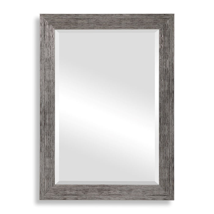 Haus Appeal Duncan 36x26in Wall Mirror | Silver-Tone PS Moulding Frame | Entryway & Powder Room Accent | 26 x 36 x 0.75 in | Model W00520