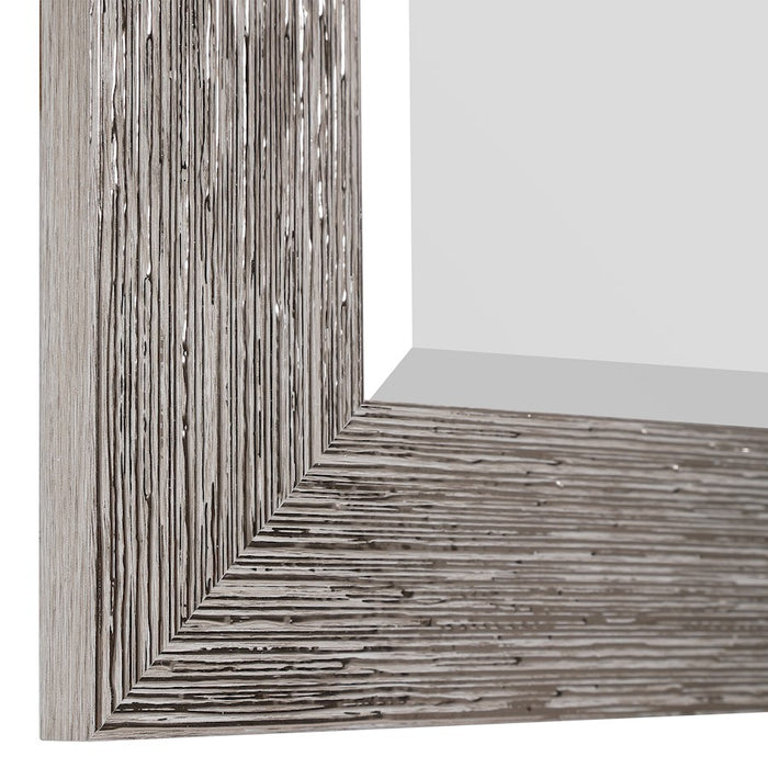 Haus Appeal Duncan 36x26in Wall Mirror | Silver-Tone PS Moulding Frame | Entryway & Powder Room Accent | 26 x 36 x 0.75 in | Model W00520