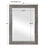 Haus Appeal Duncan 36x26in Wall Mirror | Silver-Tone PS Moulding Frame | Entryway & Powder Room Accent | 26 x 36 x 0.75 in | Model W00520