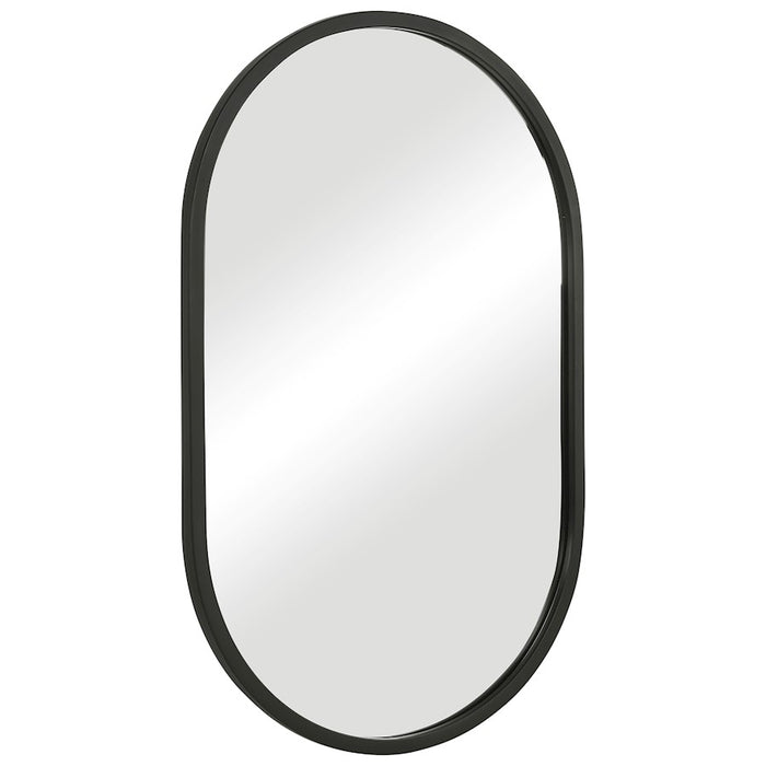 Haus Appeal McBride 32x20" Mirror | Modern Matte Black Engineered Polymer | Entryway & Bathroom Mirror | 20in x 32in, 0.75in Depth | Model W00523