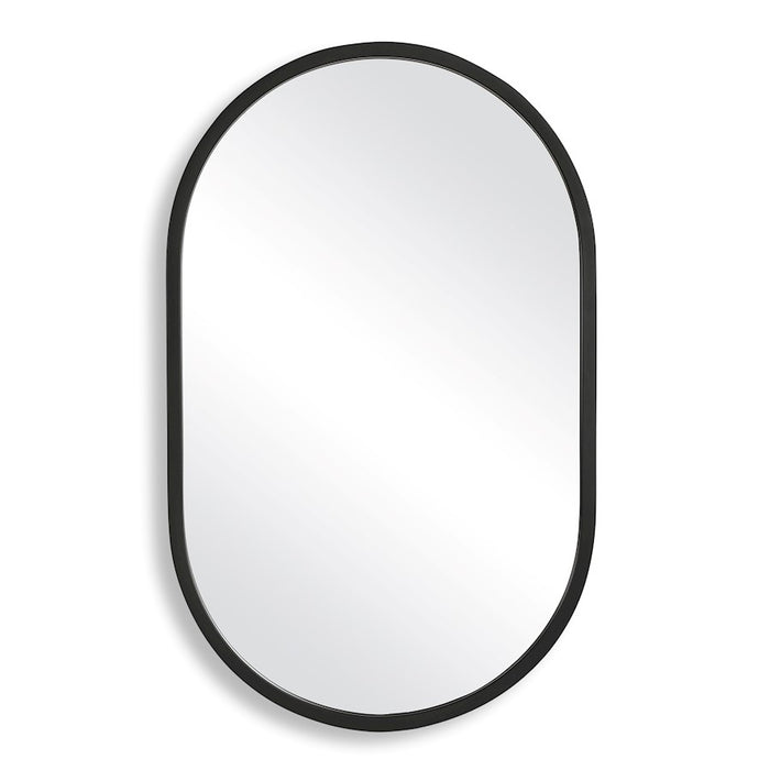 Haus Appeal McBride 32x20" Mirror | Modern Matte Black Engineered Polymer | Entryway & Bathroom Mirror | 20in x 32in, 0.75in Depth | Model W00523