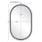 Haus Appeal McBride 32x20" Mirror | Modern Matte Black Engineered Polymer | Entryway & Bathroom Mirror | 20in x 32in, 0.75in Depth | Model W00523