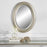 Haus Appeal Ariana 29x22in Oval Wall Mirror | Metallic Silver & Subtle Brown Antiquing | Entryway & Bathroom Accent | Horizontal or Vertical | Model W00529