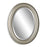 Haus Appeal Ariana 29x22in Oval Wall Mirror | Metallic Silver & Subtle Brown Antiquing | Entryway & Bathroom Accent | Horizontal or Vertical | Model W00529