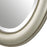 Haus Appeal Ariana 29x22in Oval Wall Mirror | Metallic Silver & Subtle Brown Antiquing | Entryway & Bathroom Accent | Horizontal or Vertical | Model W00529