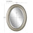 Haus Appeal Ariana 29x22in Oval Wall Mirror | Metallic Silver & Subtle Brown Antiquing | Entryway & Bathroom Accent | Horizontal or Vertical | Model W00529