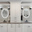 Haus Appeal Chenowith 29x22in Oval Mirror | Beaded White Polystyrene Frame | Entryway & Bedroom Wall Mirror | Model W00530