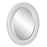 Haus Appeal Chenowith 29x22in Oval Mirror | Beaded White Polystyrene Frame | Entryway & Bedroom Wall Mirror | Model W00530