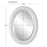 Haus Appeal Chenowith 29x22in Oval Mirror | Beaded White Polystyrene Frame | Entryway & Bedroom Wall Mirror | Model W00530