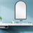 Haus Appeal Eiden 39x24in Arch Mirror | Matte Black Metal Frame | Entryway & Bathroom Wall Mirror | 24 x 39 x 1.38 in | Vertical Mount | Model W00536