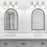 Haus Appeal Eiden 39x24in Arch Mirror | Matte Black Metal Frame | Entryway & Bathroom Wall Mirror | 24 x 39 x 1.38 in | Vertical Mount | Model W00536